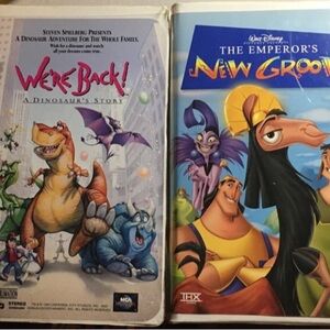 We're Back! A Dinosaur's Story VHS - Colorful Animated Cover